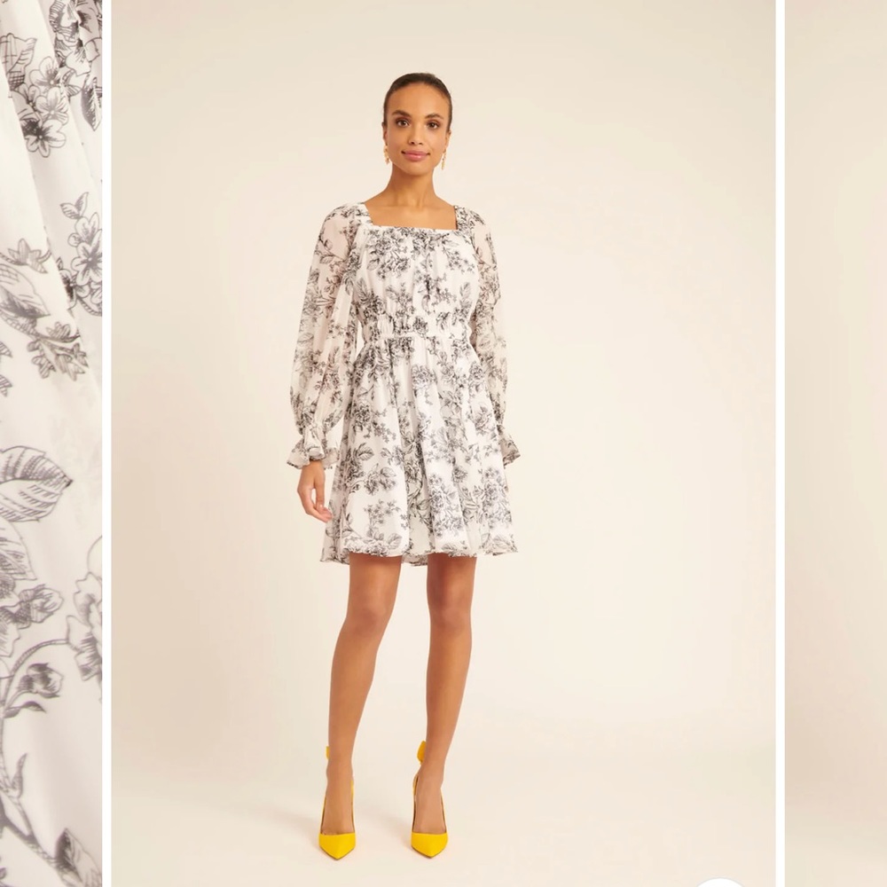 Black and white Toile dress